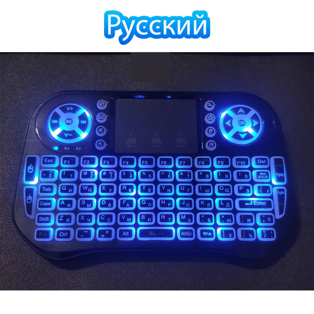Wireless Mini Keyboard Flight Mouse β Backlit + Bluetooth 2.4G