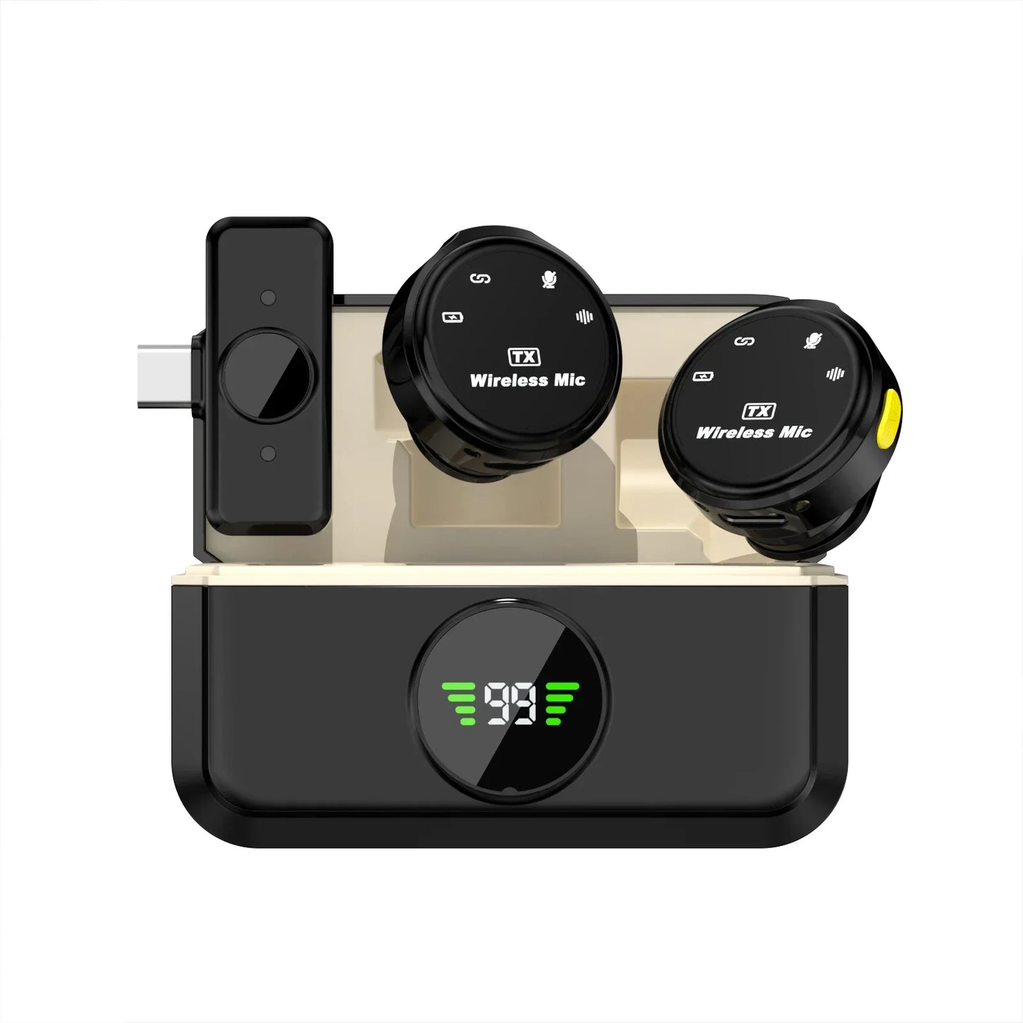 Basix Wireless Lavalier Mic โ Noise-Canceling Lapel Microphone for iPhone & Android