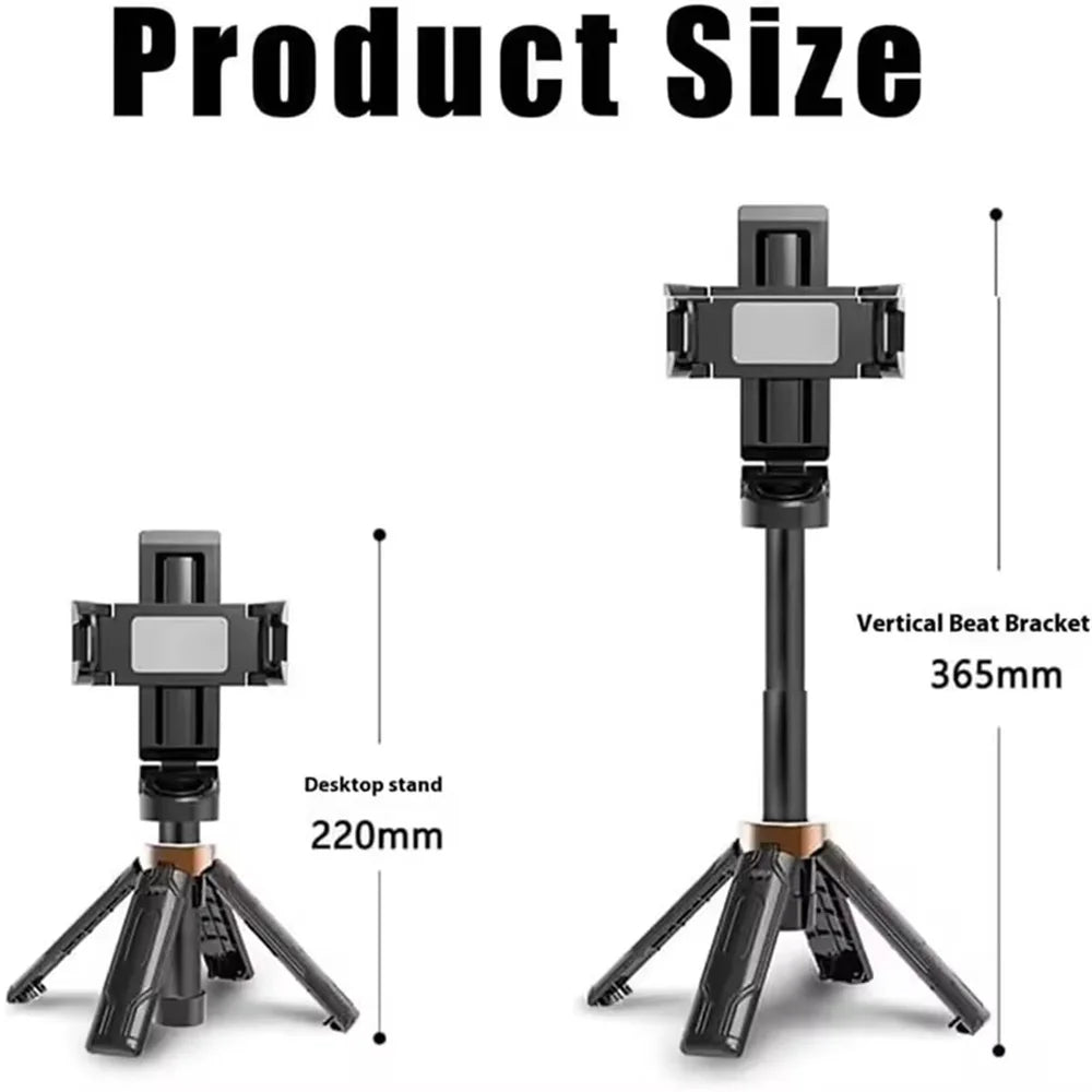 FGCLSY Bluetooth Selfie Stick – 360° Rotating Tripod & Stabilizer for Smartphones