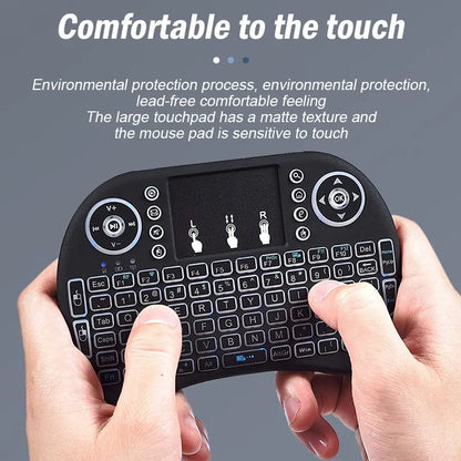 Wireless Mini Keyboard Flight Mouse – Touchpad + Dual Mode