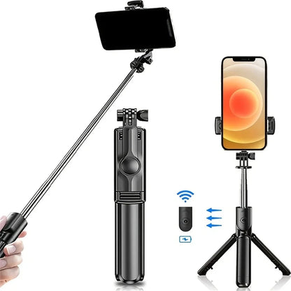 BSLIUFANG 2025 Tripod – Selfie Stick + Bluetooth Remote Stand