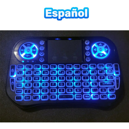 Wireless Mini Keyboard Flight Mouse – Backlit + Bluetooth 2.4G
