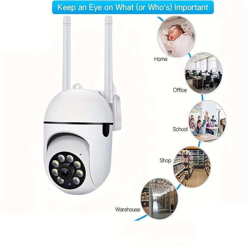 3MP WiFi Camera – PTZ Security Cam with Color Night Vision