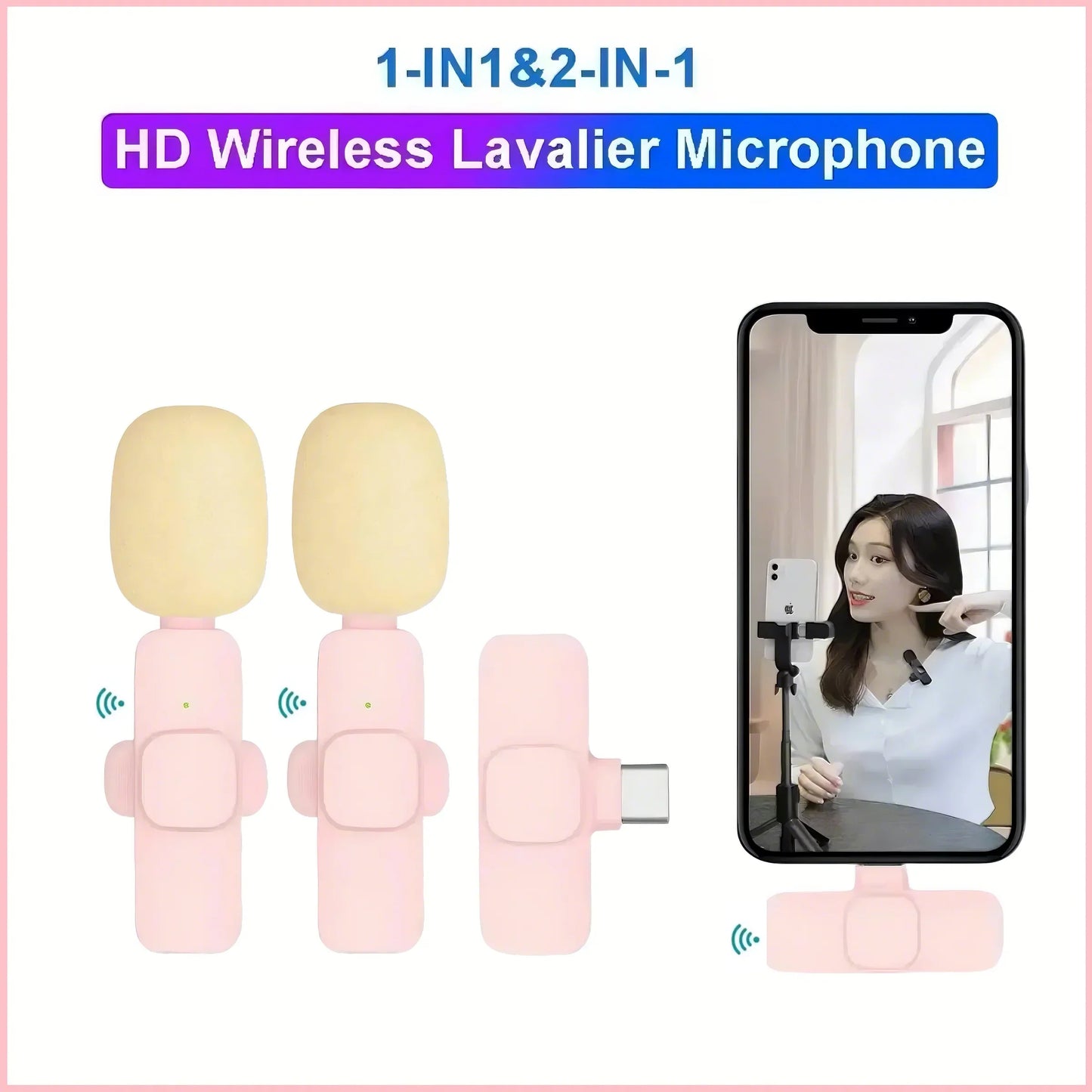 Wireless Lavalier Microphone – For Live, Streaming & Vlogs