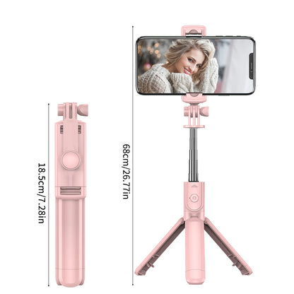 Wireless Selfie Stick Tripod – Foldable Stand with Bluetooth Remote