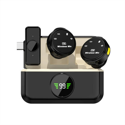 Basix Wireless Lavalier Mic – Noise-Canceling Lapel Microphone for iPhone & Android