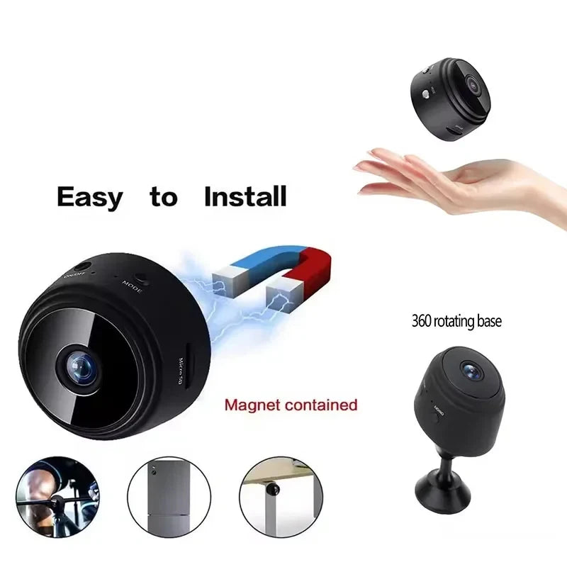 A9 Mini Camera – HD 1080P WiFi Cam with Night Vision