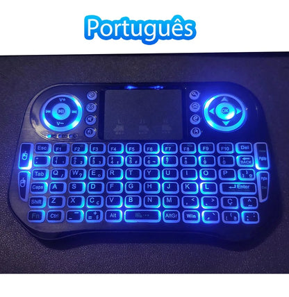 Wireless Mini Keyboard Flight Mouse – Backlit + Bluetooth 2.4G