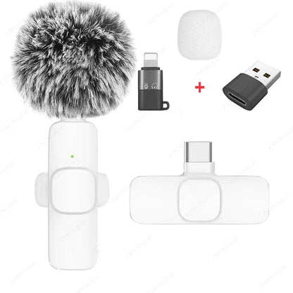 Wireless Lavalier Microphone K15 – Plug & Play for iOS/Android