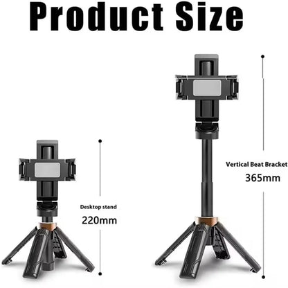 FGCLSY Bluetooth Selfie Stick – 360° Rotating Tripod & Stabilizer for Smartphones