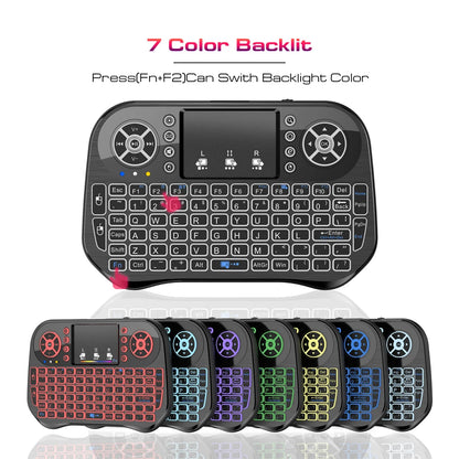 Wireless Mini Keyboard Flight Mouse – Backlit + Bluetooth 2.4G